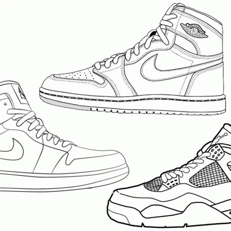 Air Jordan Shoes Coloring Pages - Mitraland | How to draw jordans, Air ...