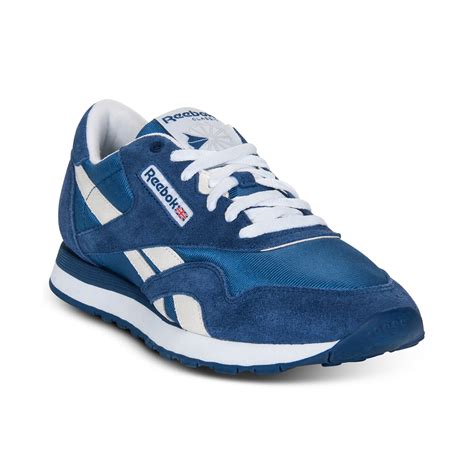 Lyst - Reebok Classic Nylon Casual Sneakers in Blue for Men