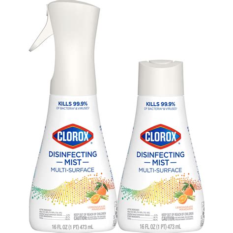 Clorox Disinfecting Mist, Lemongrass Mandarin, Sanitizing Spray, 1 ...