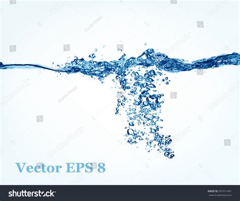 Blue Water Splash, Vector Illustration Eps 8. - 281011691 : Shutterstock