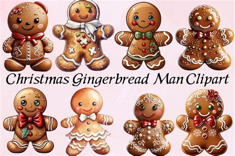 Christmas Gingerbread Man Clipart Graphic by CreativeCraft · Creative ...