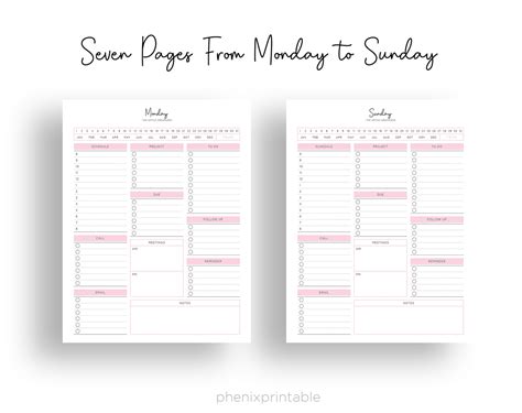 Office Organizer Work Planner Work Schedule Checklist to Do - Etsy