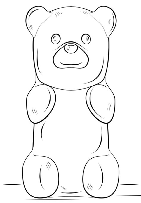 Gummy Bear Coloring Page | Educative Printable | Bear coloring pages ...