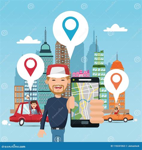 Gps Navigator and Location Design Stock Vector - Illustration of system ...