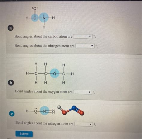 Solved H-C-N-H Bond angles about the carbon atom are Bond | Chegg.com