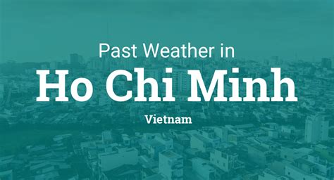 Weather in May 2023 in Ho Chi Minh, Vietnam