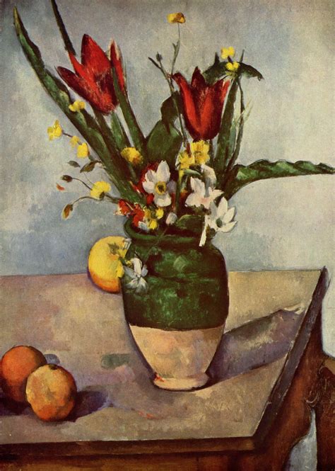 Still Life, Tulips and apples - Paul Cezanne - WikiArt.org ...