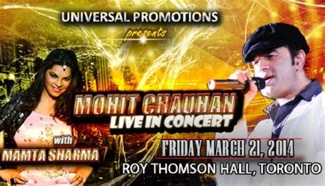 Mohit Chauhan Live in Concert on March 21st! | Mohit chauhan, Concert ...