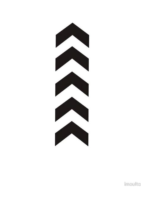 Black and White Arrow Symbol Tattoo Design