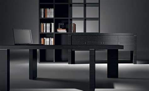 Black Modern Executive Desk - Ambience Doré