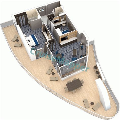 Utopia Of The Seas cabins and suites | CruiseMapper