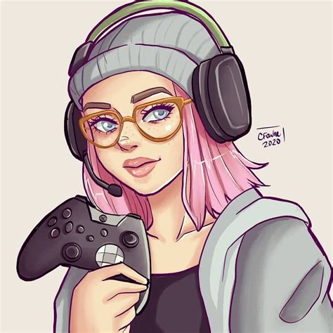 Chelsea Favre on Instagram: “A fun little gamer girl commission I did ...