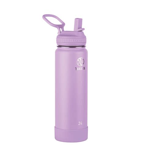 Takeya Actives Stainless Steel Water Bottle w/Straw lid, 24oz Lilac ...