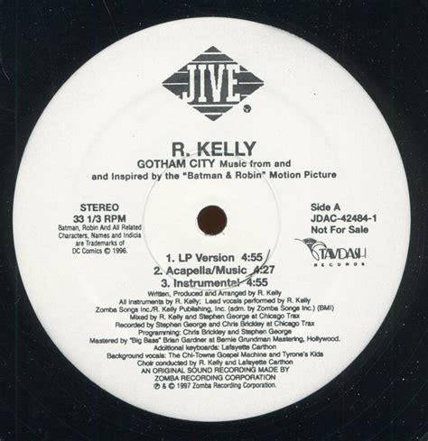 R. Kelly – Gotham City (Remix) (1997, Vinyl) - Discogs