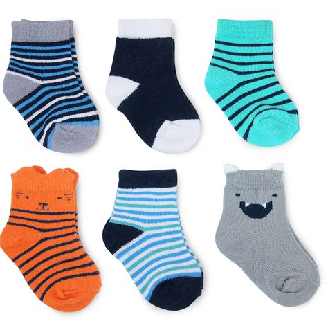 Infant Baby Boy 6 Pack Puppet Crew Socks, 6-12M - Walmart.com