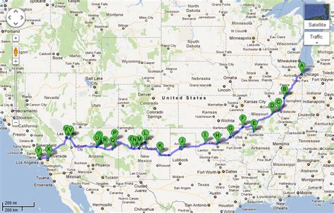 Printable Map Of Route 66 Start To Finish