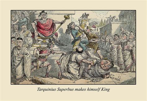 Tarquinius Superbus Makes Himself King Painting by John Leech