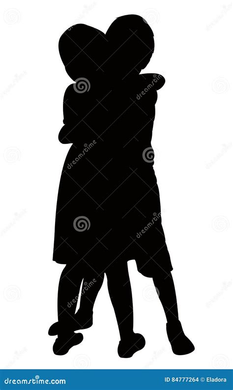 A Girl and Boy Body, Friends Together, Silhouette Vector Stock Vector ...