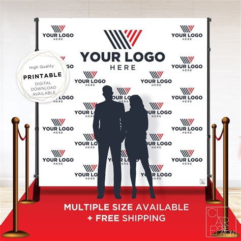 Company Custom Logo Backdrop Banner, Step and Repeat Business Event ...