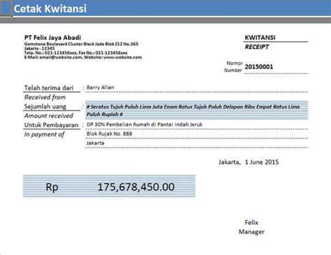 Detail Contoh Kwitansi Pembayaran Jasa Koleksi Nomer 13