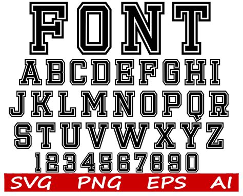 Varsity font svg College font svg Sport font svg Baseball font svg ...