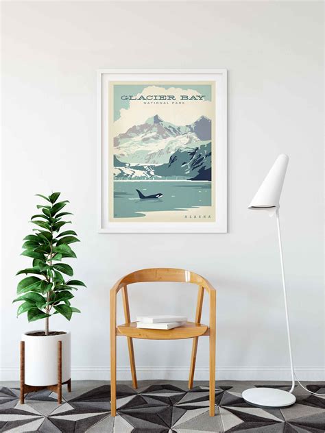 Glacier Bay Travel Poster by Anderson Design Group Glacier - Etsy