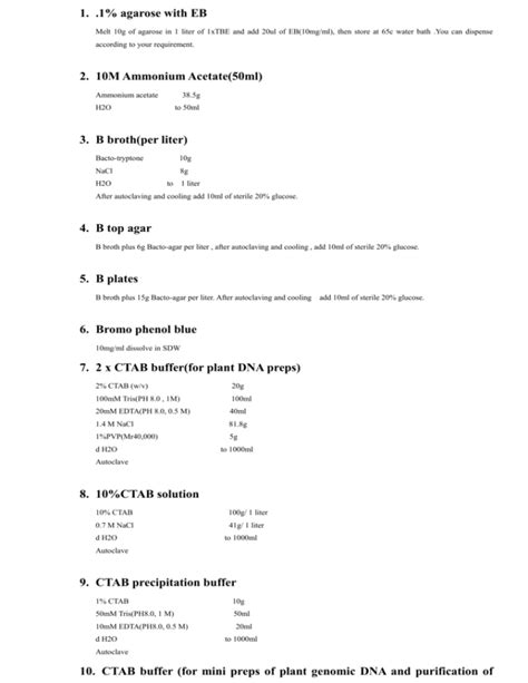 reagent preparation