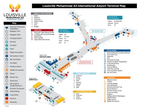 Terminal Map | Louisville Muhammad Ali International Airport