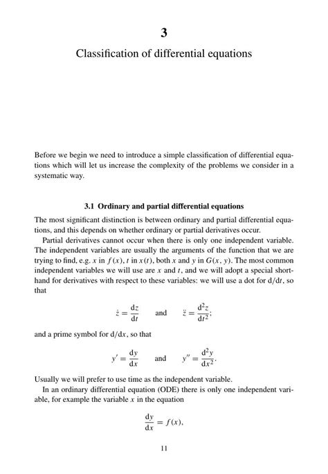 Classification of differential equations (Chapter 3) - An Introduction ...