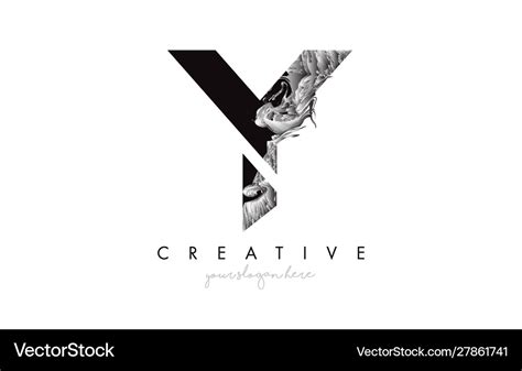 Letter y logo design icon with artistic grunge Vector Image