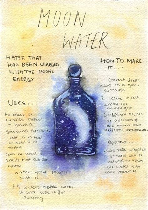 Moon Water - Witch Tips | Witch spell book, Wiccan magic, Wiccan spell book