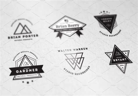 6 Vintage Typographic Logo Badges | Branding & Logo Templates ...