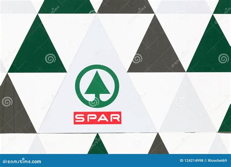 Spar logo on a wall editorial stock photo. Image of brand - 124214998