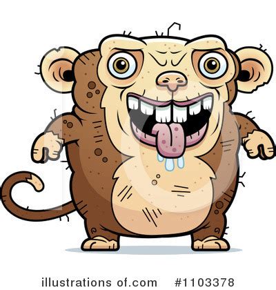 Ugly Monkey Clipart #1103384 - Illustration by Cory Thoman