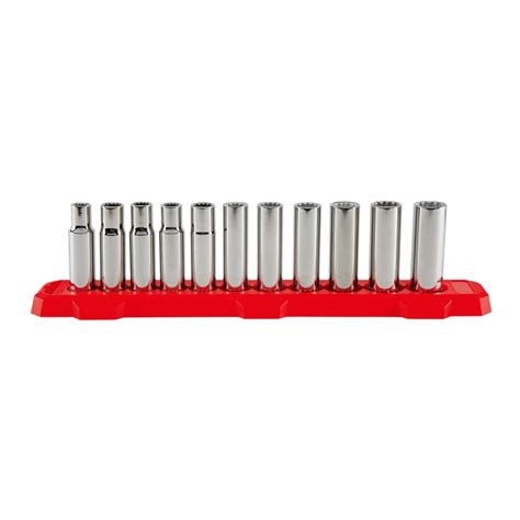 CRAFTSMAN 11-Piece Metric 1/2-in Drive 12-point Deep Socket Set at ...