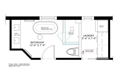 Bathroom floor plans, Small bathroom floor plans, Laundry in bathroom