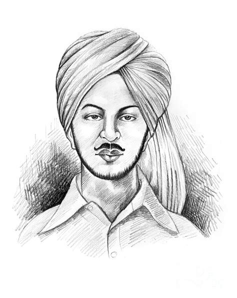 Bhagat Singh Pencil Sketch