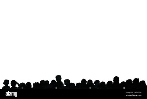 Silhouette of crowd or audience Stock Photo - Alamy