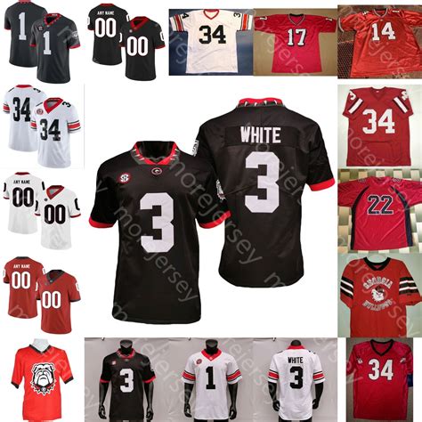 2021 Custom Georgia Bulldogs Football Jersey NCAA College Stafford ...