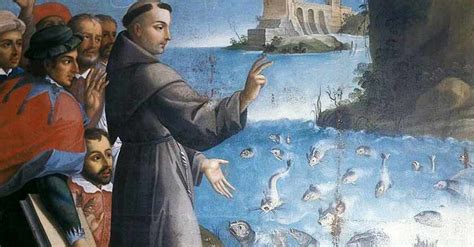 Saint Anthony of Padua and the miracle of the fish