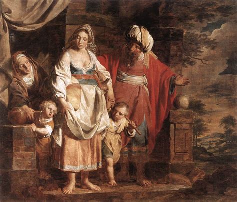 Hagar and Ishmael Banished by Abraham by VERHAGHEN, Pieter Jozef