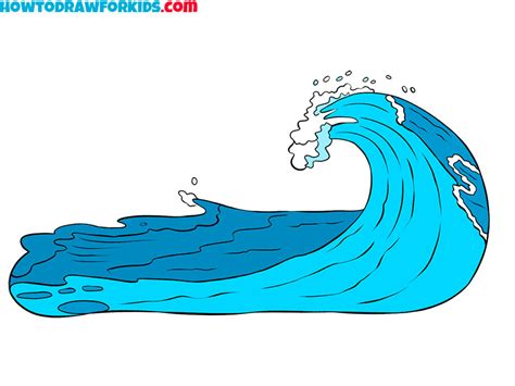 How to Draw an Ocean - Easy Drawing Tutorial For Kids