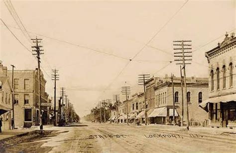 State Street, Lockport, Illinois early 1900s | Lockport illinois