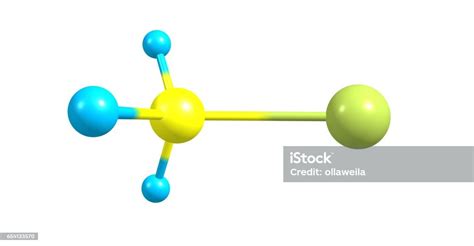 Bromomethane Molecular Structure Isolated On White Stock Illustration ...