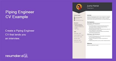 Piping Engineer CV Examples (Template & 20+ Tips)