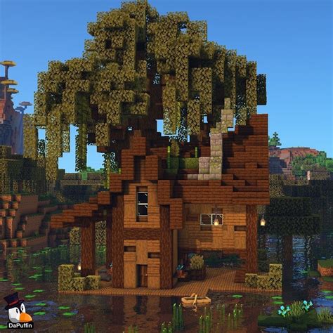 Minecraft Swamp house | Minecraft designs, Minecraft, Minecraft blueprints