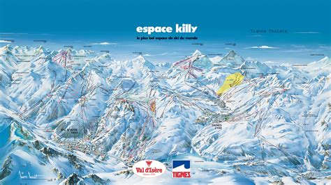 Val d'Isère and Tignes ski map