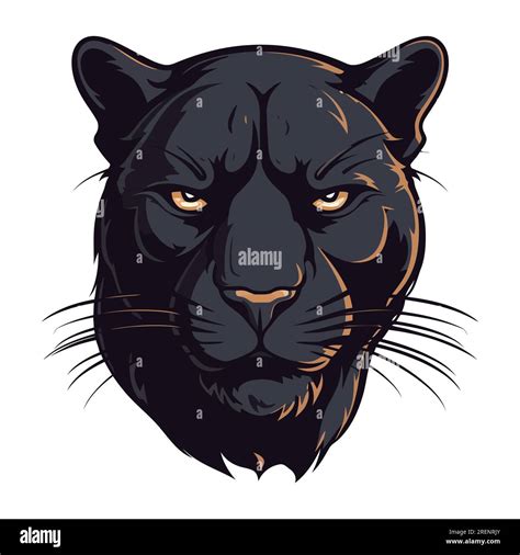 Panther head logo design. Abstract drawing panther face. Cute panther ...