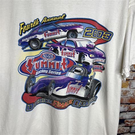 Vintage NHRA Drag Racing 2003 T Shirt 00s Size: XL... - Depop