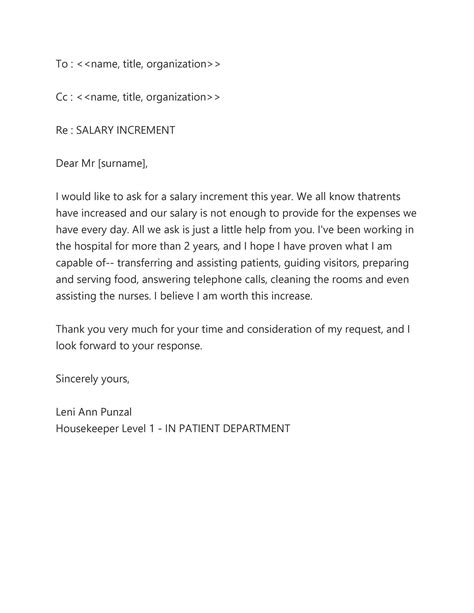 Pay Increase Letter To Give Employees Collection - Letter Template ...